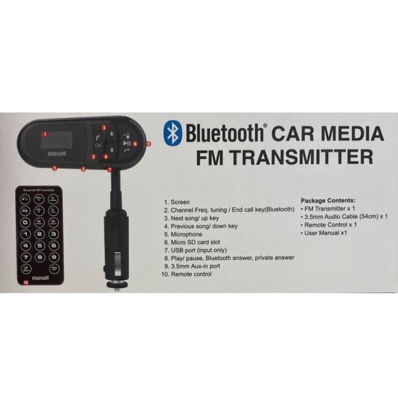 Bluetooth Maxell Car Media FM Transmitter - Picture 2 of 2